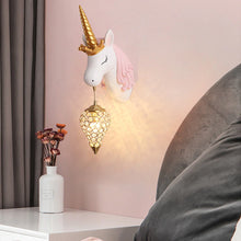 Load image into Gallery viewer, Unicorn Pink &amp; Blue Wall Lamp