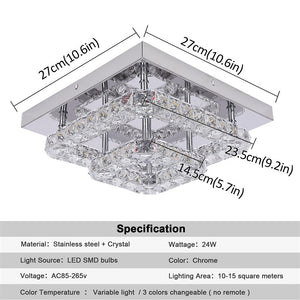 K9 Crystal LED Chandelier Ceiling Lamp
