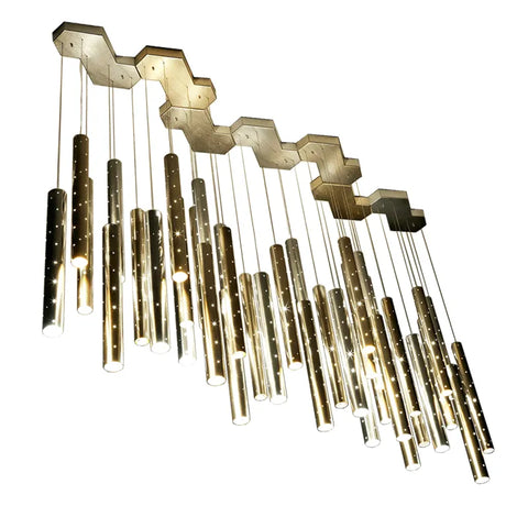 Image of Modern LED Chandelier Gold/Silver