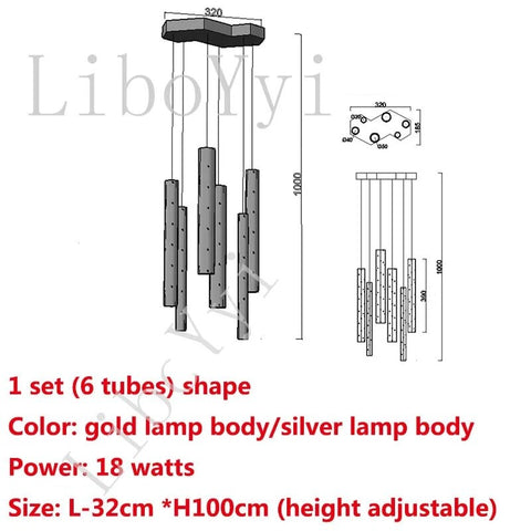 Image of Modern LED Chandelier Gold/Silver