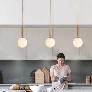 Modern Glass Ball Led Pendant Light Lamp