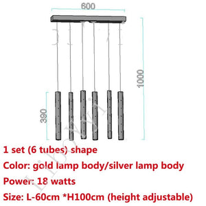Modern LED Chandelier Gold/Silver