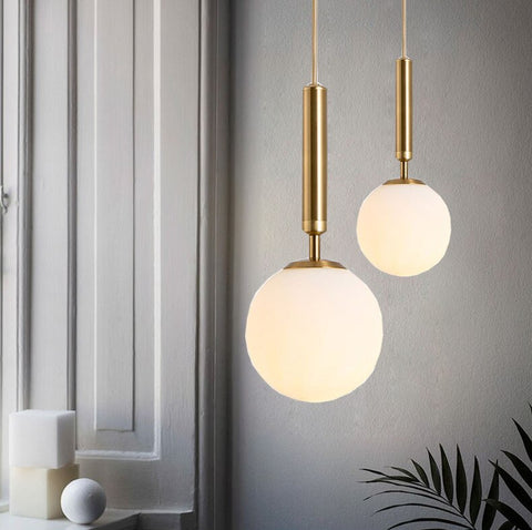 Image of Modern Glass Ball Led Pendant Light Lamp