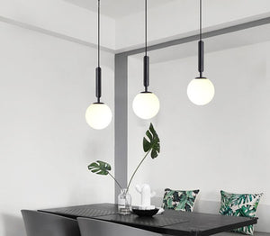 Modern Glass Ball Led Pendant Light Lamp