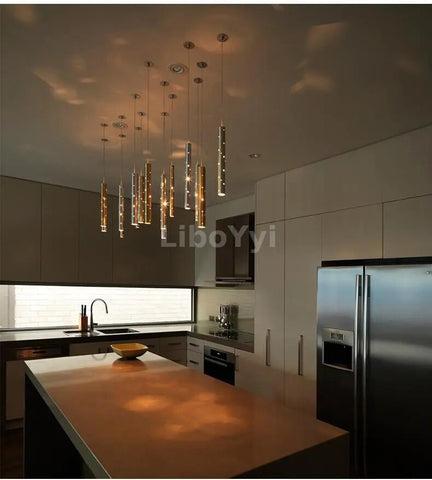 Image of Modern LED Chandelier Gold/Silver