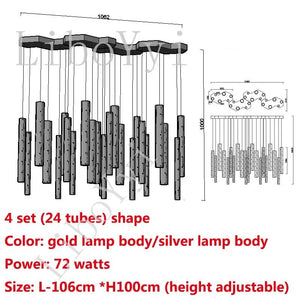 Modern LED Chandelier Gold/Silver