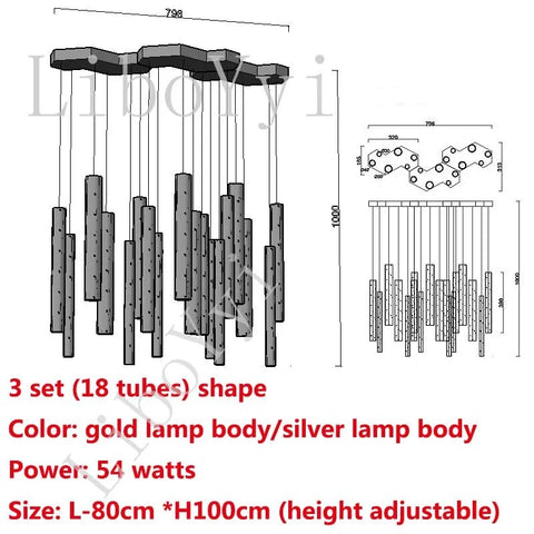 Image of Modern LED Chandelier Gold/Silver