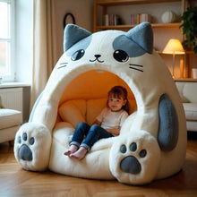 Load image into Gallery viewer, Ultimate Cozy Cat Lounge Pod - Plush, Furry &amp; Adorable! 🐾