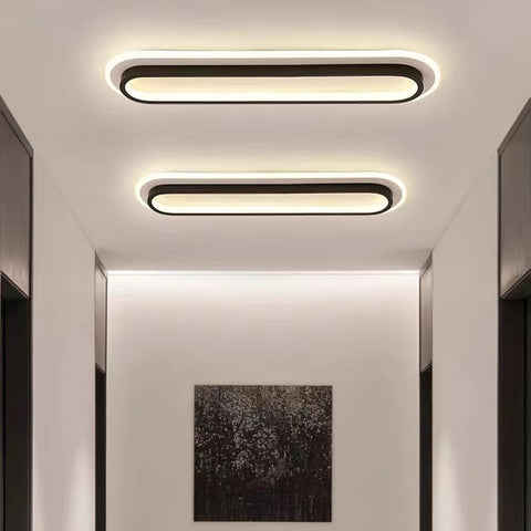 Image of Corridor Flush Mount Ceiling Light Rectangular 2 Colour