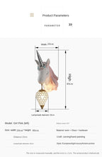 Load image into Gallery viewer, Unicorn Pink &amp; Blue Wall Lamp