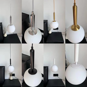 Modern Glass Ball Led Pendant Light Lamp
