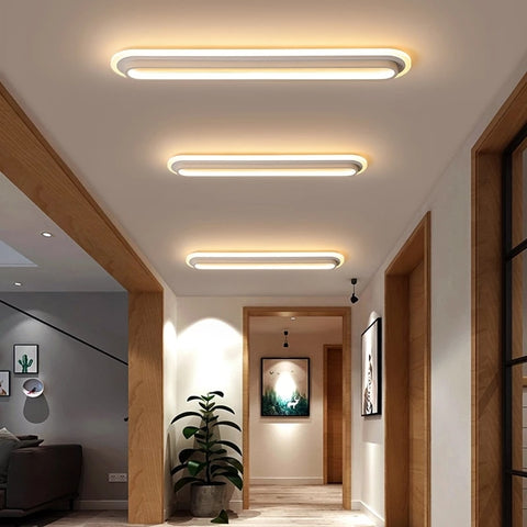 Image of Corridor Flush Mount Ceiling Light Rectangular 2 Colour