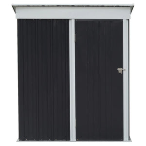 Storage Shed with Shelves Weatherproof Tool Storage Shed with Lockable Door & Ventilation Window 3X5ft
