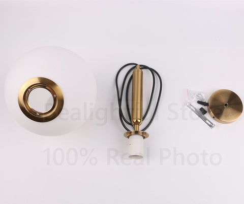 Image of Modern Glass Ball Led Pendant Light Lamp