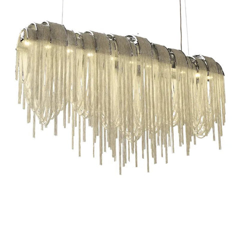 Image of Atlantis Aluminum Chain Pendant Light - Luxurious Modern Chandelier
