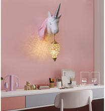 Load image into Gallery viewer, Unicorn Pink &amp; Blue Wall Lamp