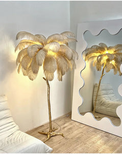 Luxury Nordic Ostrich Feather LED Floor Lamp