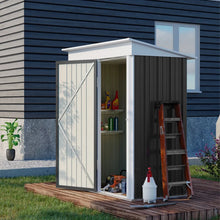 Load image into Gallery viewer, Storage Shed with Shelves Weatherproof Tool Storage Shed with Lockable Door &amp; Ventilation Window 3X5ft