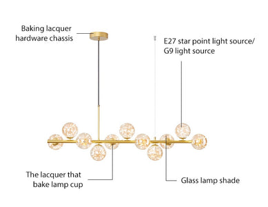 Modern Pendant Glass Ball Chandeliers