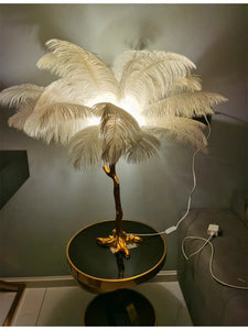 Luxury Nordic Ostrich Feather LED Floor Lamp