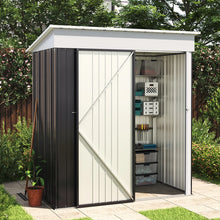 Load image into Gallery viewer, Storage Shed with Shelves Weatherproof Tool Storage Shed with Lockable Door &amp; Ventilation Window 3X5ft