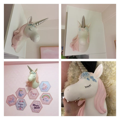 Image of Unicorn Pink & Blue Wall Lamp