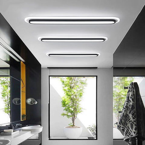 Image of Corridor Flush Mount Ceiling Light Rectangular 2 Colour