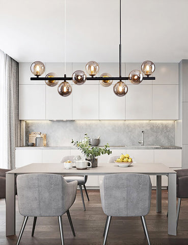 Image of Modern Pendant Glass Ball Chandeliers