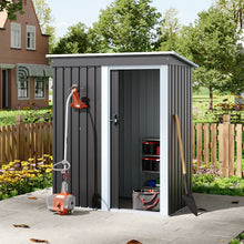Load image into Gallery viewer, Storage Shed with Shelves Weatherproof Tool Storage Shed with Lockable Door &amp; Ventilation Window 3X5ft