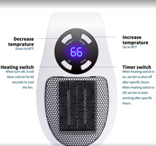 Load image into Gallery viewer, Electric Portable Space Fan Heater With Remote Control