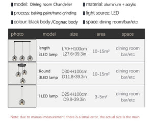 Glass Led Ceiling Chandelier