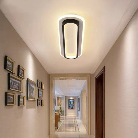 Image of Corridor Flush Mount Ceiling Light Rectangular 2 Colour