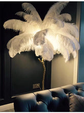 Load image into Gallery viewer, Luxury Nordic Ostrich Feather LED Floor Lamp