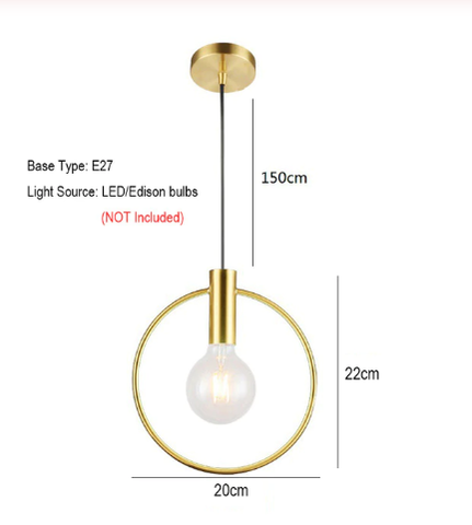 Image of Nordic Style Hanging Ring Lights (20-30cm)