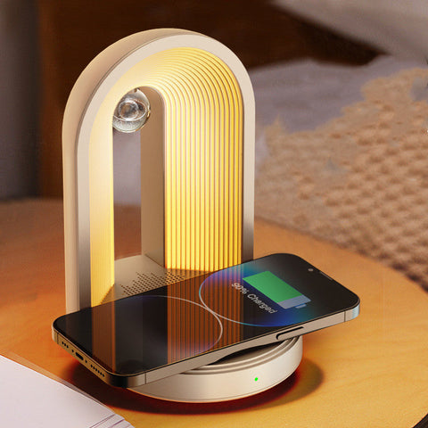 Image of Atmosphere Desk Lamp With Wireless Charger & Bluetooth Speaker