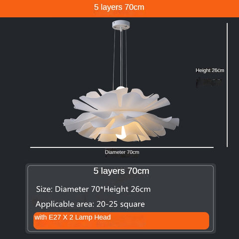 Image of Petals Design Ceiling Bedroom Modern LED Chandelier on Sale