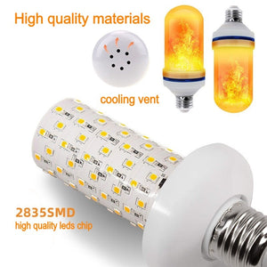 LED Flame Effect Flickering Fire Light Bulb with Gravity Sensor