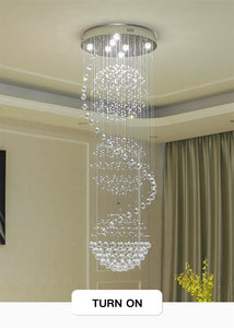 Modern Spiral LED Crystal Chandelier