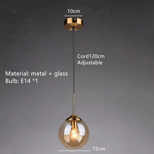 Retro Ball Chandelier Smoky Gray Amber Glass