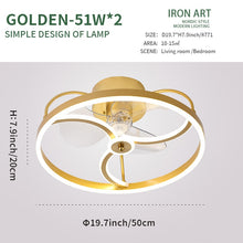 Load image into Gallery viewer, Modern Minimalist LED Ceiling Fan Lamp