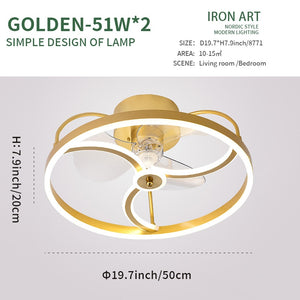 Modern Minimalist LED Ceiling Fan Lamp