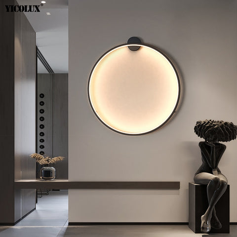 Image of New Modern LED Wall Lights Circle Background Decoration Lamps