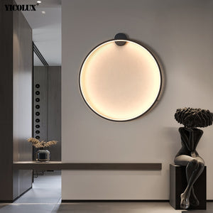 New Modern LED Wall Lights Circle Background Decoration Lamps