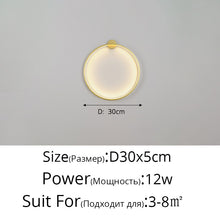Load image into Gallery viewer, New Modern LED Wall Lights Circle Background Decoration Lamps