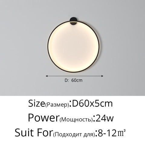 Image of New Modern LED Wall Lights Circle Background Decoration Lamps