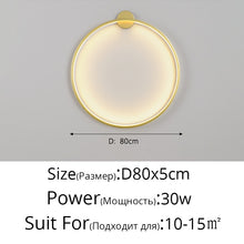 Load image into Gallery viewer, New Modern LED Wall Lights Circle Background Decoration Lamps