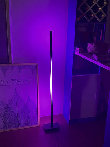 Image of Modern LED RGB Heliciform Floor Lamp
