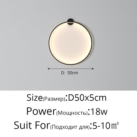 Image of New Modern LED Wall Lights Circle Background Decoration Lamps