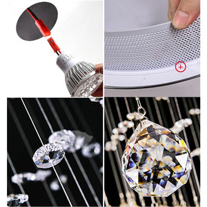 Luxury Spiral Modern Staircase Crystal Chandelier