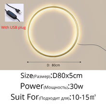 Load image into Gallery viewer, New Modern LED Wall Lights Circle Background Decoration Lamps